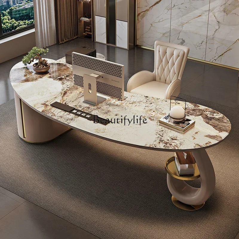 

*High-Grade Stone Plate Simple Modern Boss Desk Designer Writing Desk