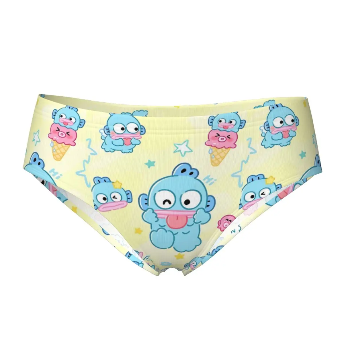 

Women Kawaii Cute Hangyodon Briefs Cartoon Novelty Briefs Panties Female Breathable Underpants S-4XL