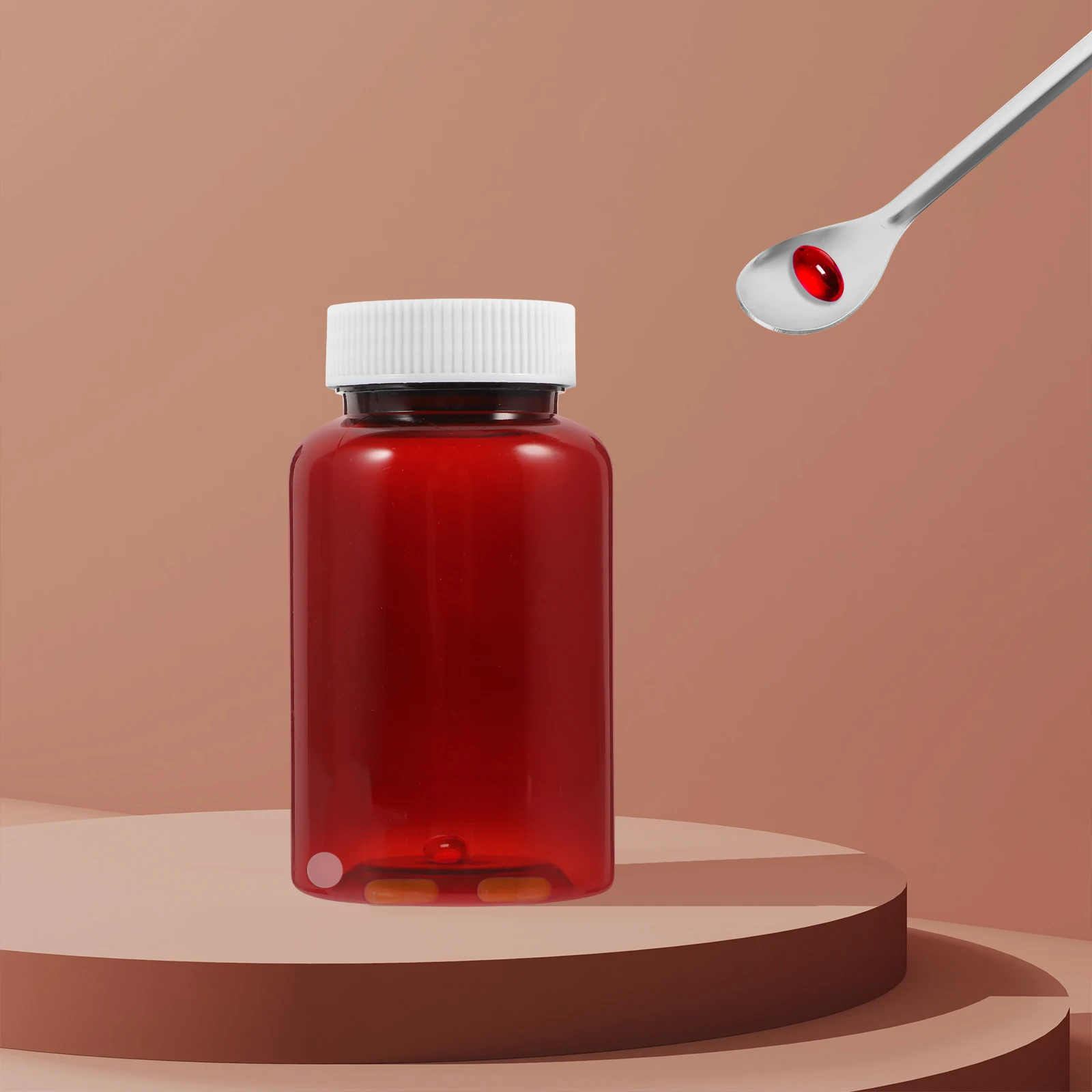 

6 pcs Medicine Container Amber Plastic Pills Bottles Leak-Proof Empty Portable Bottle For Travel Home Use Pills Medicine