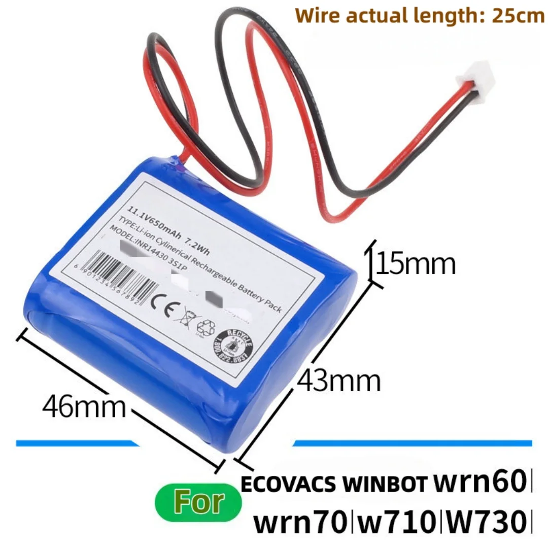 Replacement Battery for ECOVACS WINBOT W830/W833/W850/W950/WA30/WA50W1PRO  W710/W730/WRN60   Window Cleaning Robot