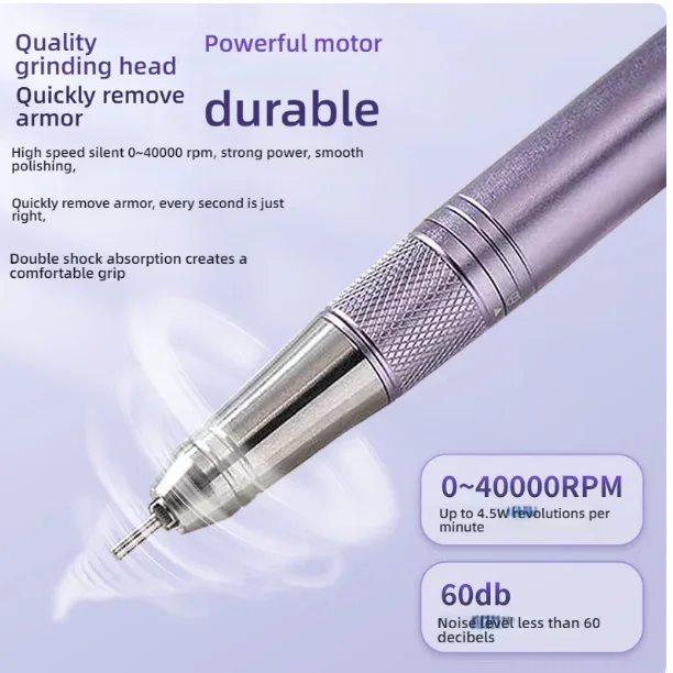 Nail polisher Aluminum alloy belongs to nail polishing, rechargeable electric nail remover, metal body