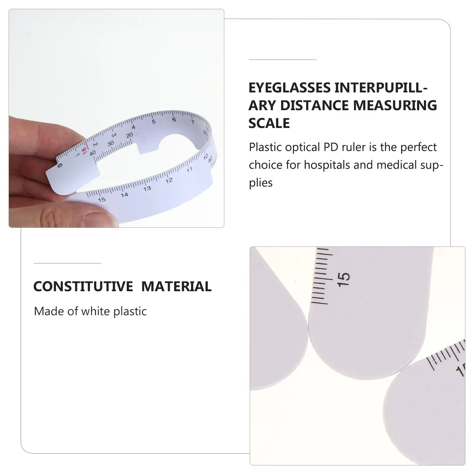 

5 Pcs Pupil Distance Ruler Multi Use PD Ruler Hospital Pharmaceutical Supplies Eye Ophthalmic Tool Glasses Goggles
