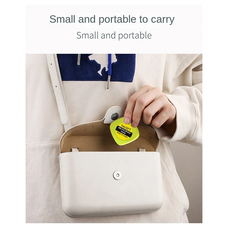 Mini metro a nastro intelligente con metro a nastro in acciaio gratuito, sistema doppio metrico e inglese, fibbia sospesa squisita portatile