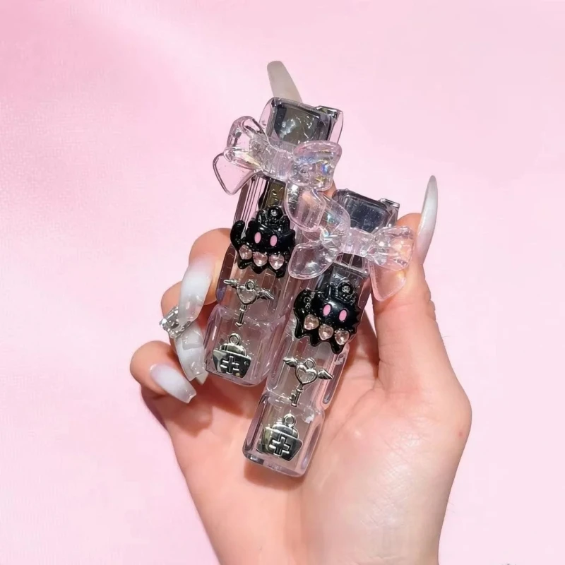 Sparkling Diamonds Spinning Pink Flames Cute Dice Lighter Inflatable Windproof Subculture Limited Smoking Gift for Girls