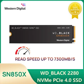 웨스턴 디지털 2280 WD_BLACK 1TB 2TB 4TB M.2 NVMe PCIe Gen 4.0x4 SSD, PS5 게임용 컴퓨터 노트북용 솔리드 스테이트 드라이브, SN850X 