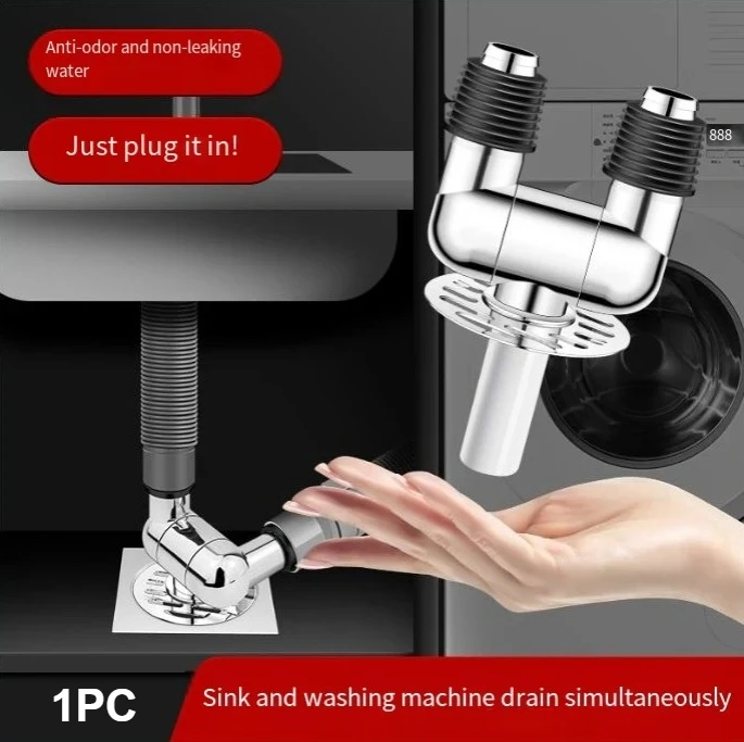 

Anti-Overflow Water Device Bathroom Floor Drain Washing Machine Floor Drain Drain Pipe Sewer Special Connectors Household