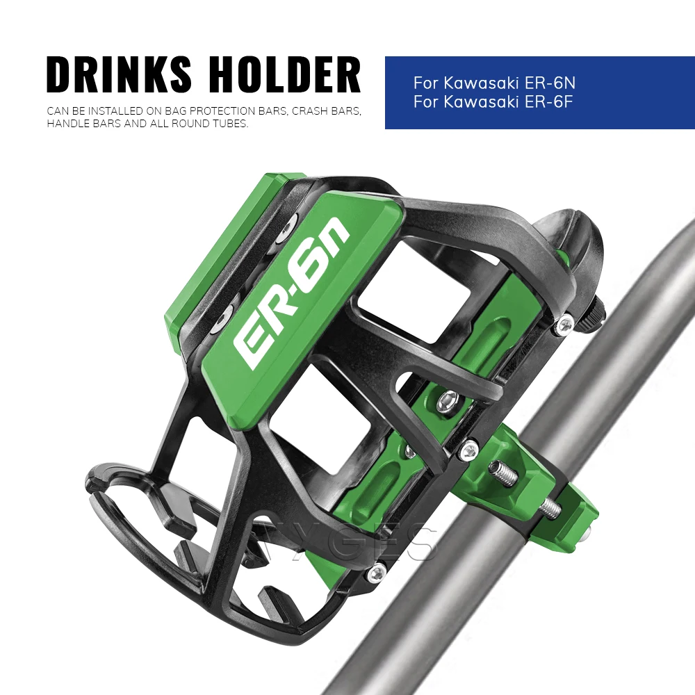 Motorcycle Beverage Water Bottle Cage Drinks Holder Water Cup Holder For Kawasaki ER-6N ER6N ER 6 N ER-6F ER6F ER 6 F