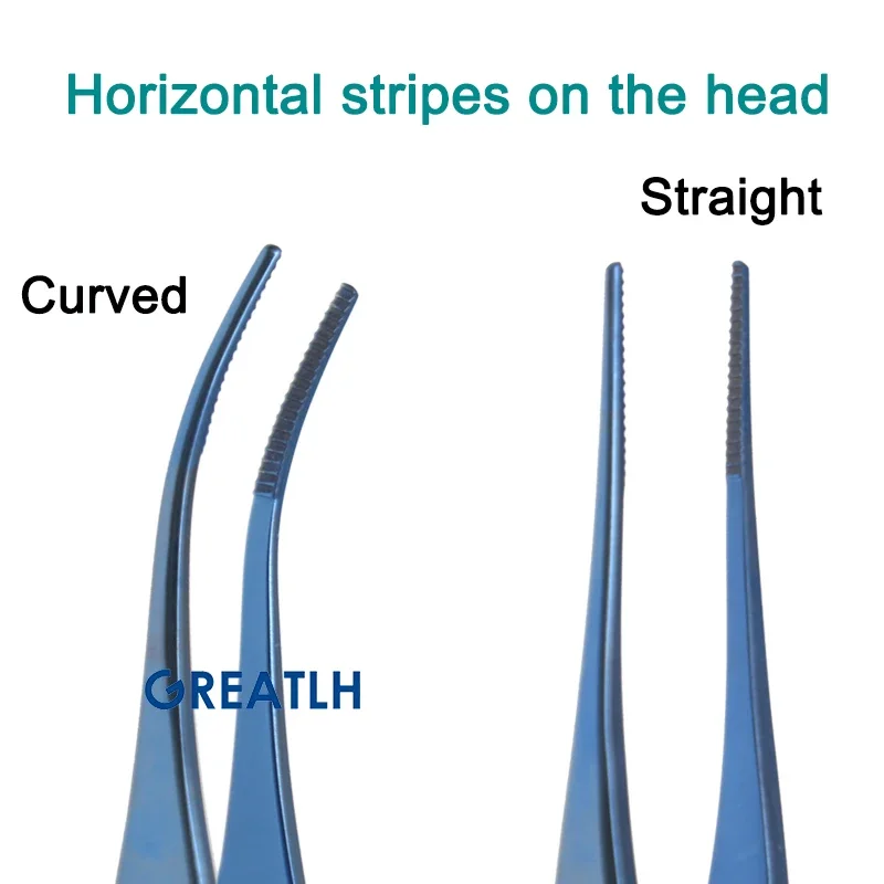 Titanium Alloy Forceps with Teeth Straight Curved Head Autoclavable Eyelid Tools