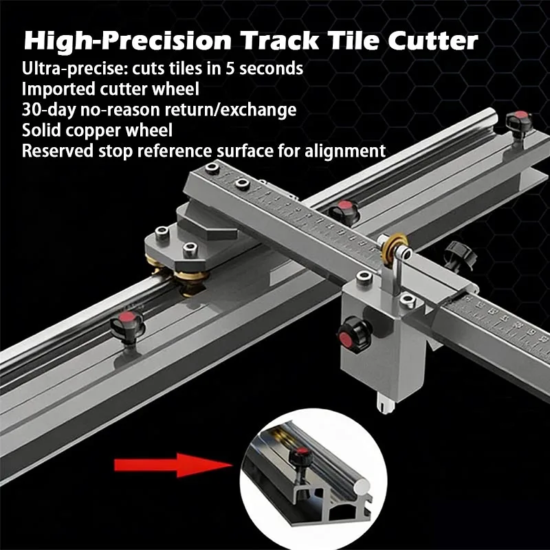 High Precision Manual Tile Cutter Large Plate T-shaped Track Push Knife Manual Push-cutter Floor Tile Cutting Machine Woodworkin
