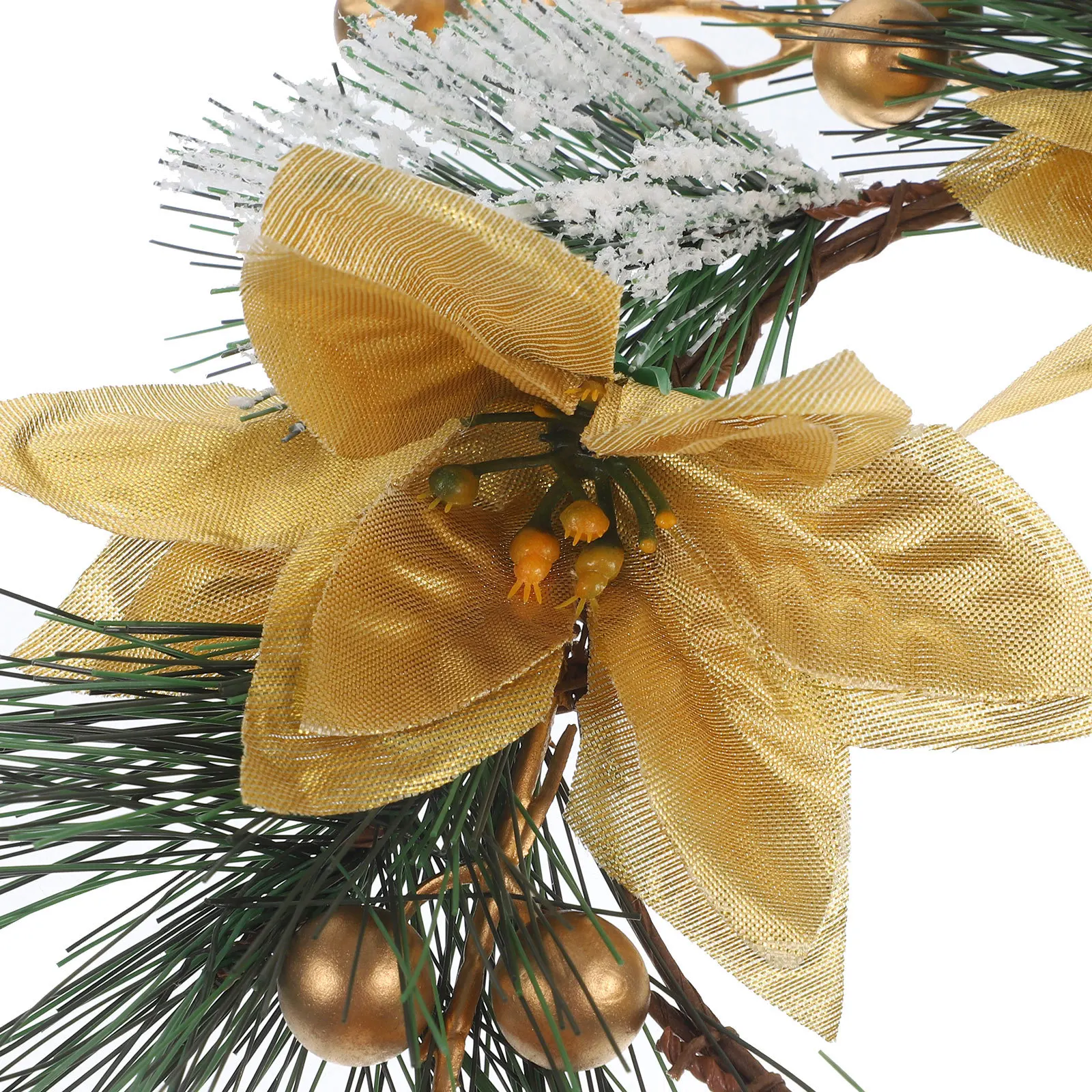 

1pc Simulated Wreath For Christmas Ornament Home Decor Party Hanging Decors Door Wall Hanging Holiday Candles Wreath