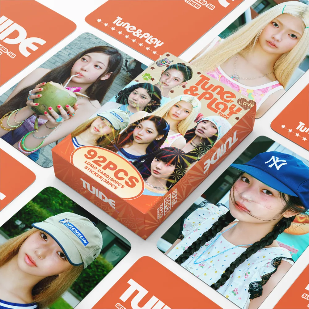 92Pcs TUIDE TUNE&PLAY Lomo Cards Photocards Stickers HD Fans Collection Cards Decorative Stickers Present Gifts