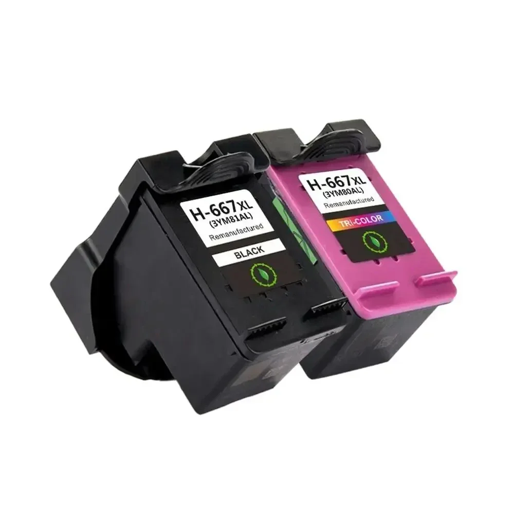 667XL Premium Cartuchos Remanufactured Ink Cartridge For HP667 For HP Cartucho Deskjet 1275 2374 2375 2376 2775 2776 Printer