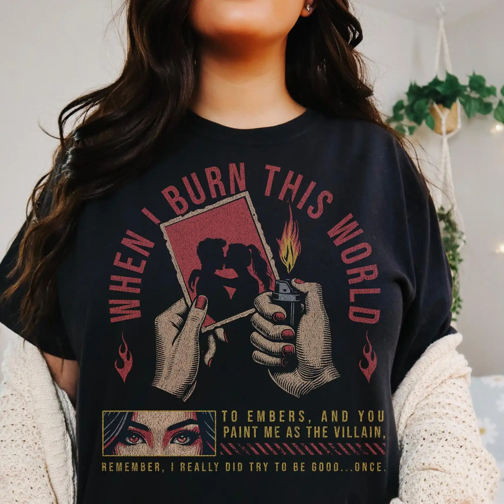 Burn This World T-Shirt - Book of Azrael Amber V Nicole