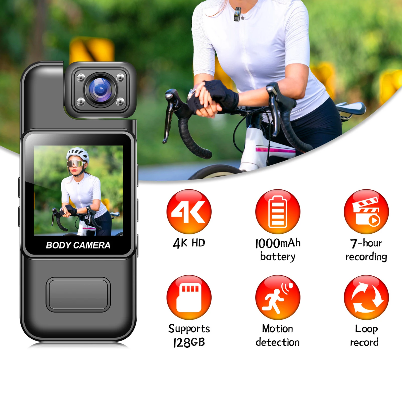 واي فاي كاميرا فيديو رقمية متعددة الوظائف المحمولة كاميرا صغيرة Lnfrared للرؤية الليلية سترة DV الترا HD 4K ركوب مسجل #6