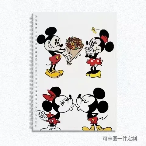 30 pages Disney Mickey and Minnie notebook creative pattern thickened blank sketchbook cute office learning customizable gift