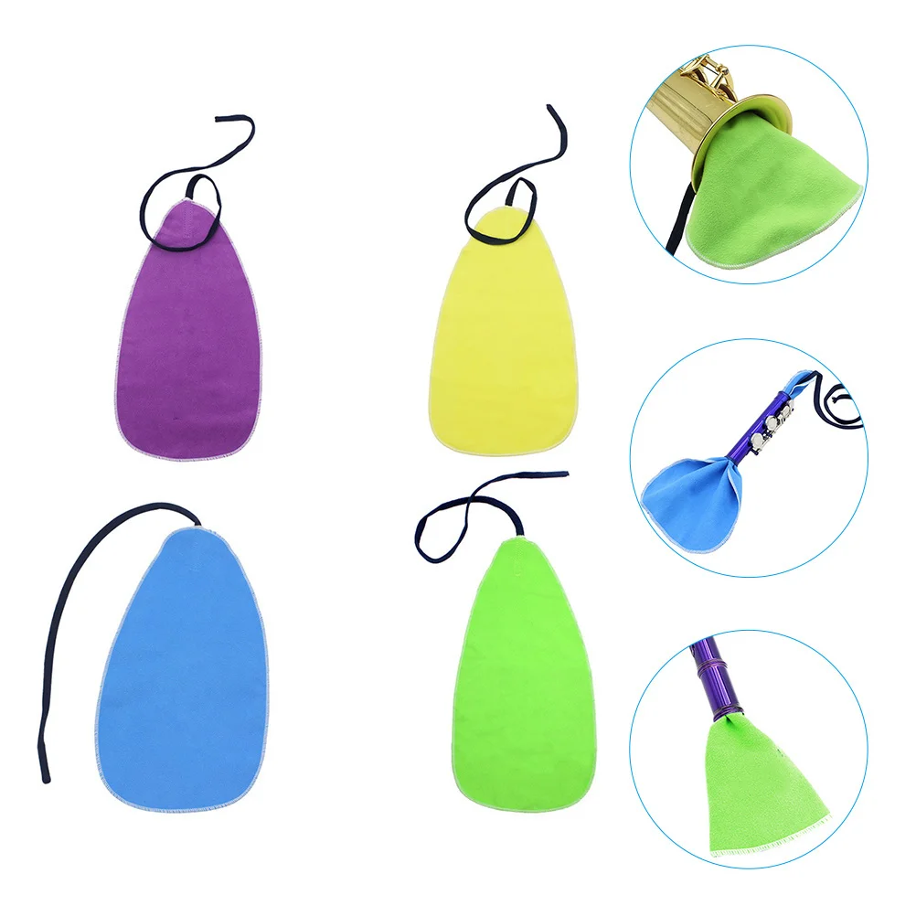 

4 Pcs Cleaning Cloth Strips Flute Tools Clarinet Cloths Instrument Cleaner for Sax