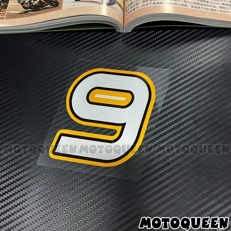 Racing Arabic Numbers Sticker DIY Decals Fuel Tank Side Cover Helmet Reflective Number Stickers For Motorcycle Motocross Car