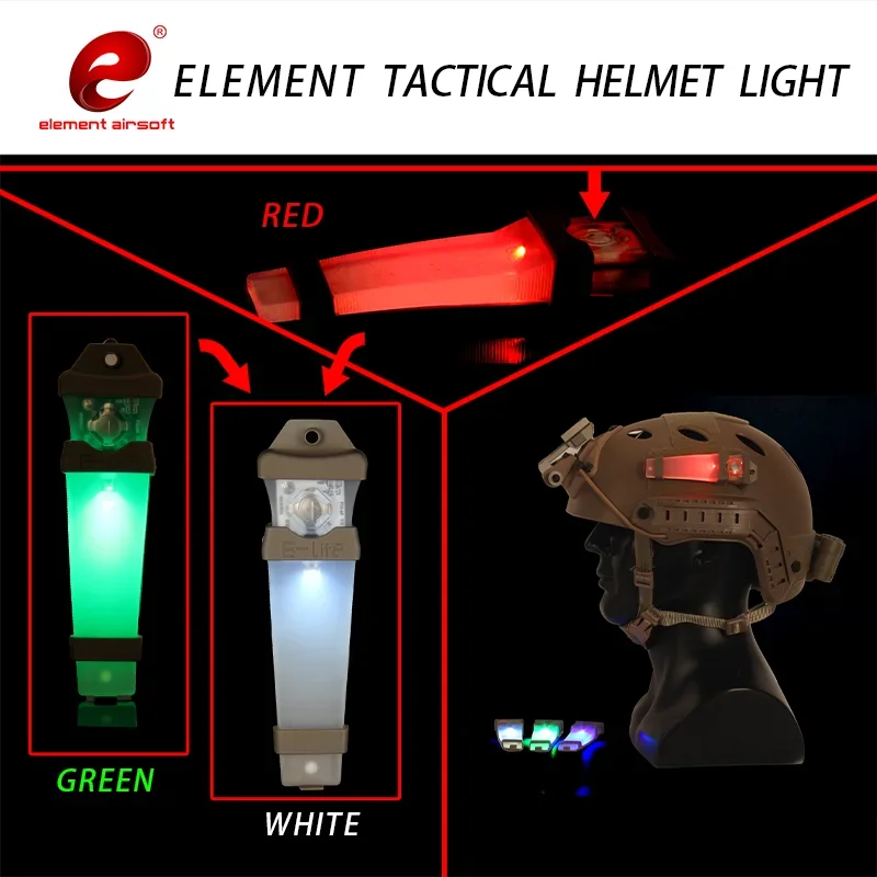 Airsoft Helmet Weapon Flashlight Tactical Helmet Light Identification Surefir Marker Light Survival Signal Helmet Lamp