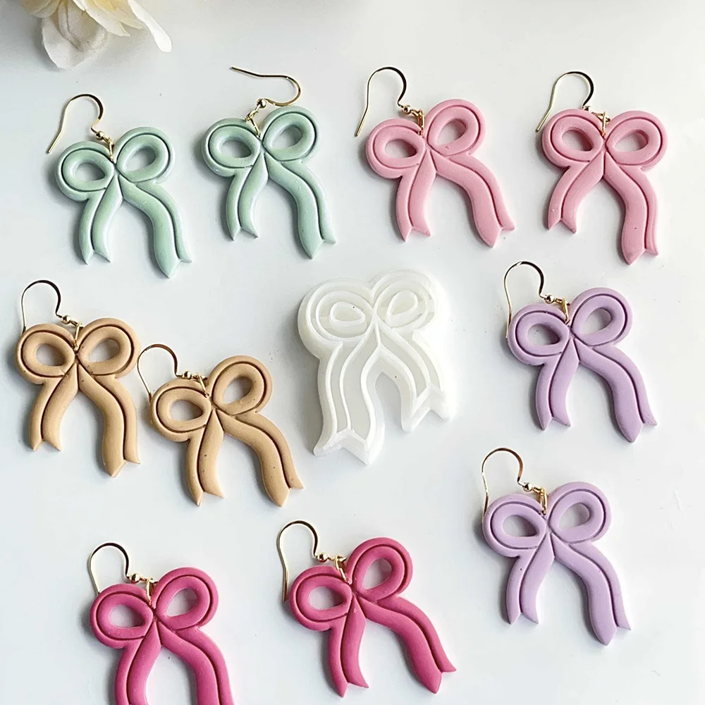1 pc Bows Shape Dangle Polymer Clay Cutters With High-Precision For Small Earrings Jewelry Pendant Decoration Making Claycutters