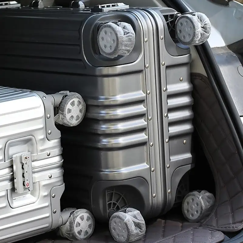 50LE 80Pcs Suitcase Wheel Covers Nonwoven Fabric Antislip and Wear Resistant Luggage Wheel Protectors Covers for Travel Use