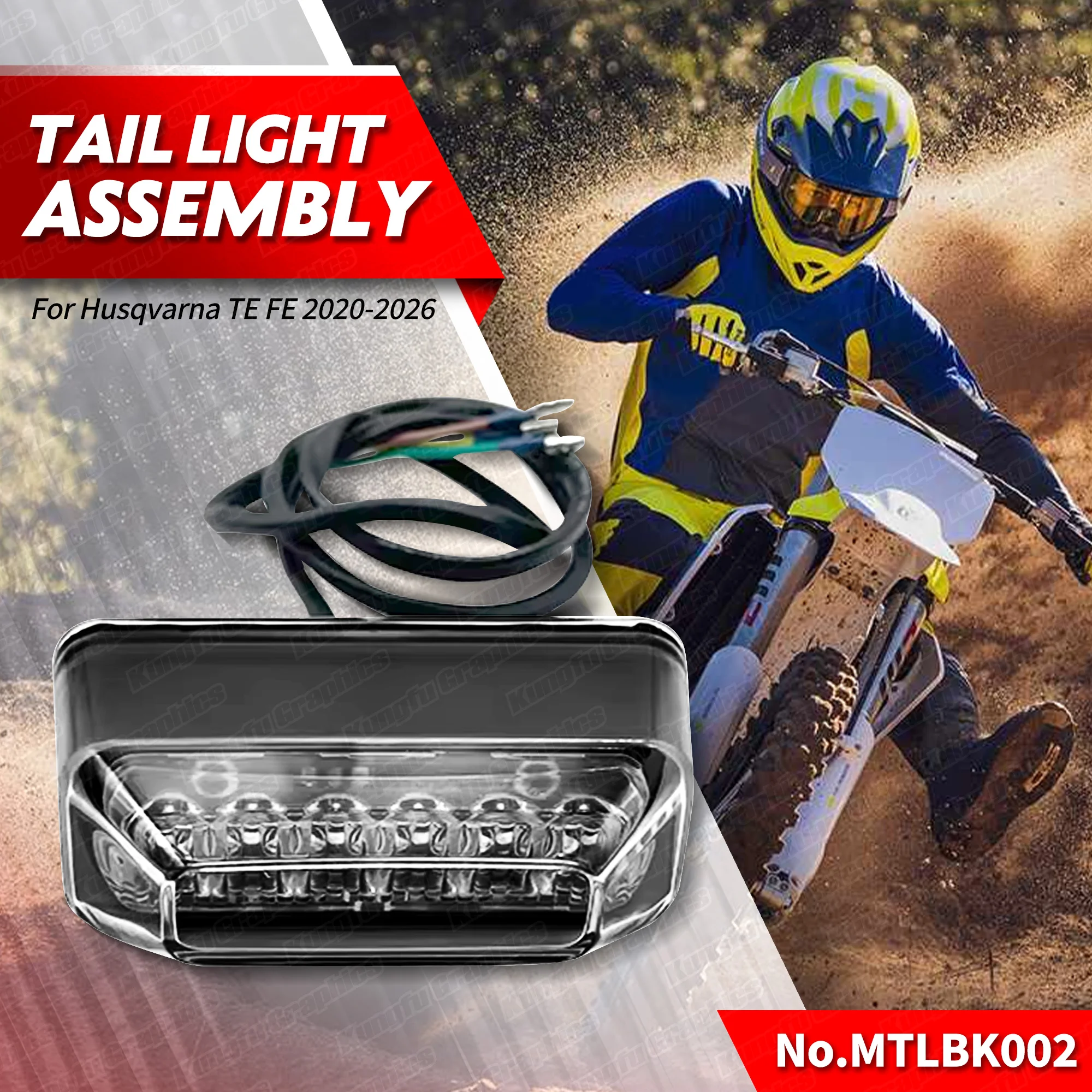 husqvarna-te-125-150-250-300-fe-250-350-450-501-2020-2026用リアテールライト-ブレーキストップライトランプ-軽量oem交換品