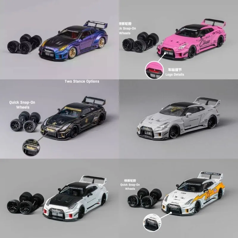 Diecast CM 1:64 Scale Gtr R35 RR Alloy Car Model