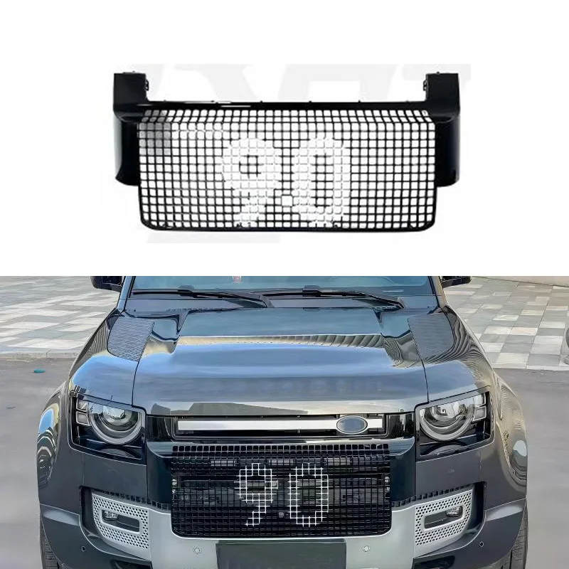 Для Land Rover Defender моделей 90/110/130 с передней решеткой Kane и ударопрочной сетчатой решеткой.