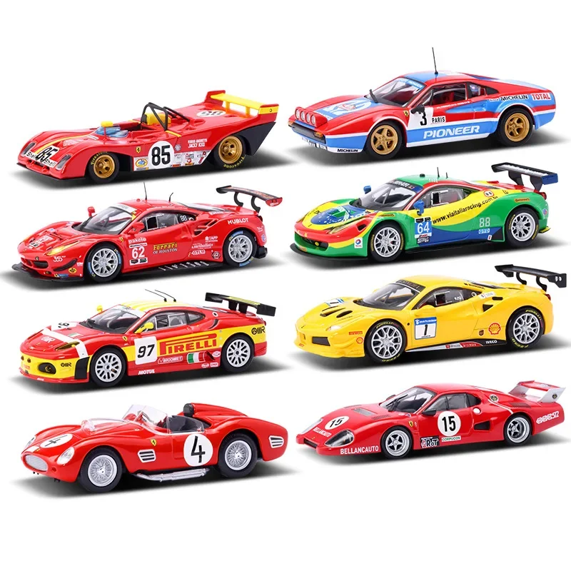 Bburago 1:43 Ferrari 296 GT3 2022 488 250 512 308 312P Alloy Luxury Vehicle Diecast Pull Back Cars Model Toy Collection Kid Gift