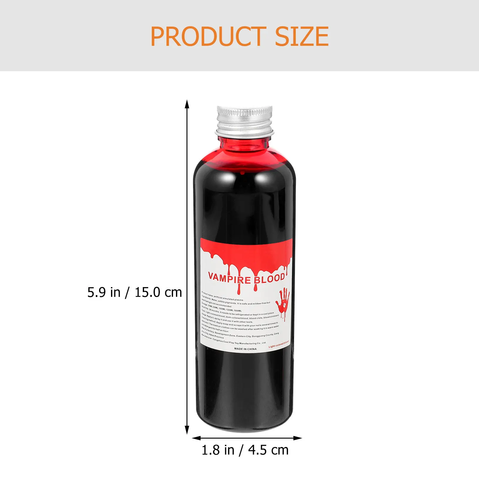 2 Bottles Halloween Fake Blood Simulation Prank Makeup Props Realistic Blood Effects Party Supplies Halloween Plasma Props