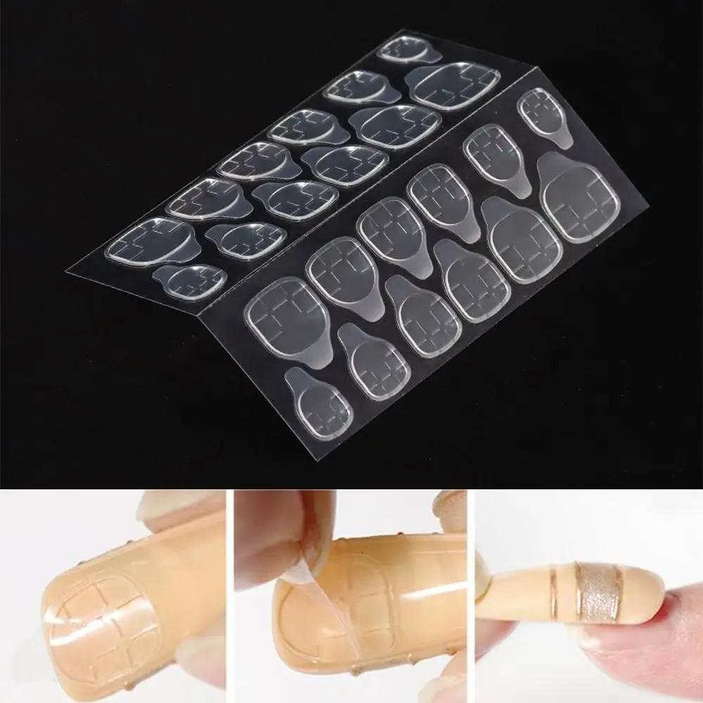 10 Sheets 240PCs New Double Sided DIY Tips Decals Glue Sticker Manicure Extension Self Adhesive Nail Art Tape