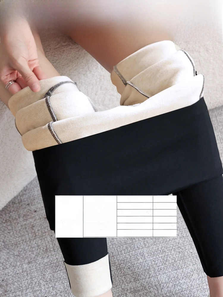 Pantaloni da yoga Thiened Fce a vita alta con design in pelle arca Pantaloni da equitazione caldi invernali da donna con kets High Elastici