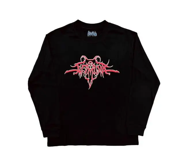 New Men Osamason Flex Musix Red Print T Shirts T-Shirt Long sleeves Hip Hop Skateboard Street Cotton T-Shirts Tee Top E200