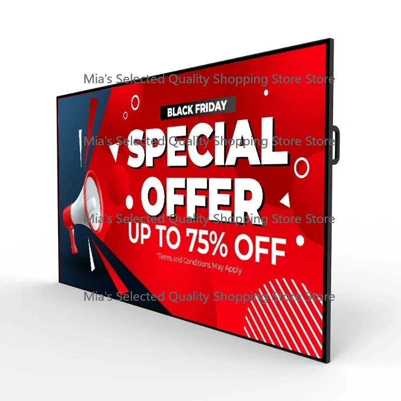 Interactive LCD Digital Signage 32 to 98 Inch Wall Mounted 24/7 Indoor Menu Board for Business Professional Digital Display