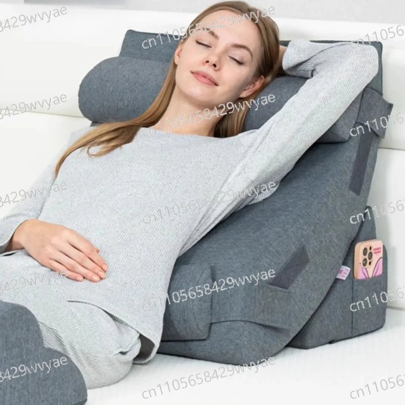 Memory Sponge Backrest Cushion with Adjustable Armrests - Suitable for Reading, Caring for The Elderly, and Supporting Sofas
