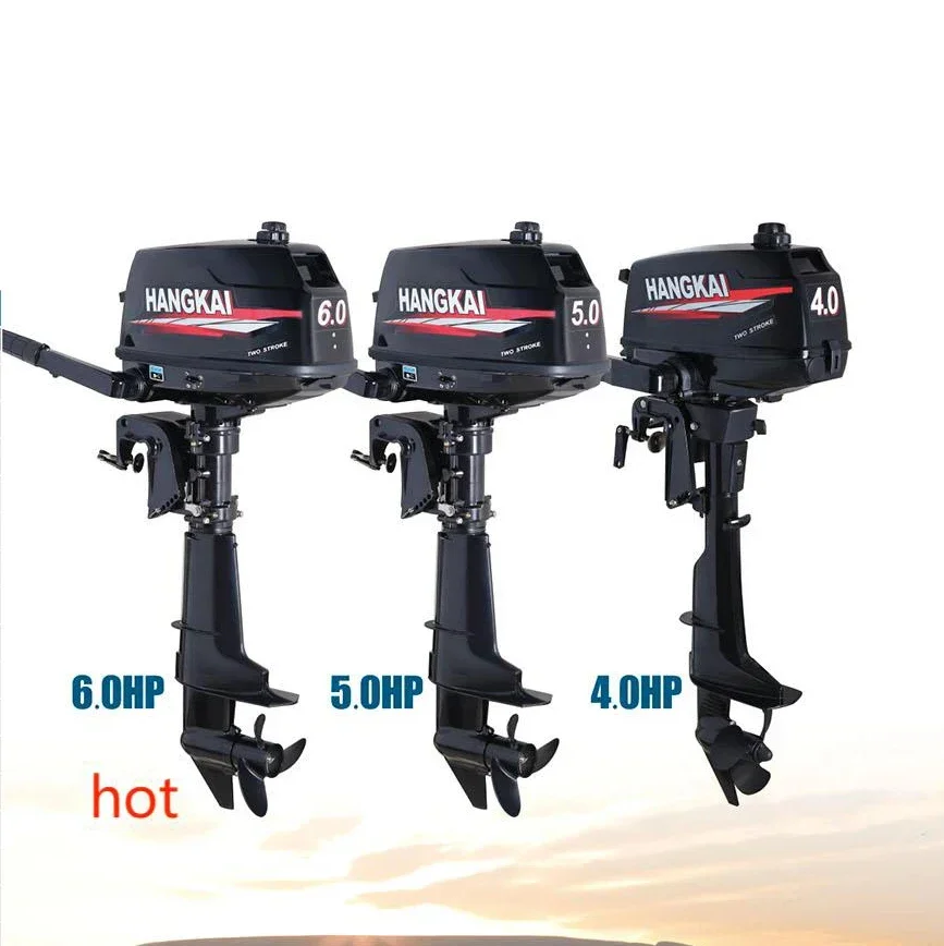 Muestra Ok barco motor pesca China pequeños 4hp 2 tiempos HANGKAI motores fueraborda para barco