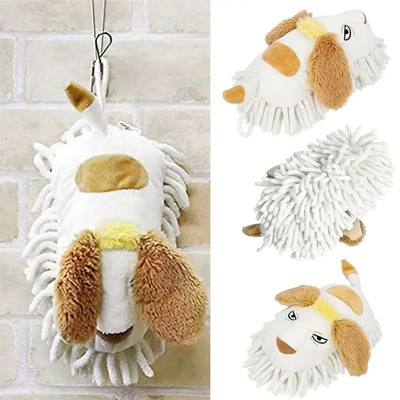 Desk Duster Plush Dog Dusting Brush Household Duster Dust Removal Cleaner For Car Furniture Scrubbing Cleaning Accessories