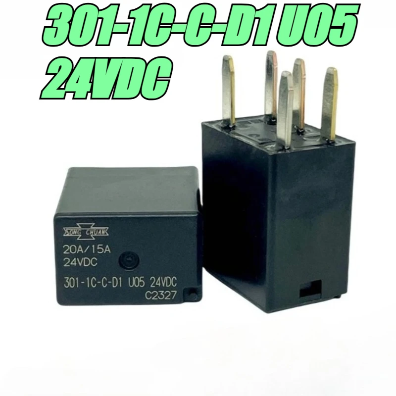 (العلامة التجارية الجديدة) 1 قطعة/الوحدة 100% الأصلي حقيقية التتابع: 301-1C-C-D1 U05 24VDC 20A 5 دبابيس مرحل السيارات