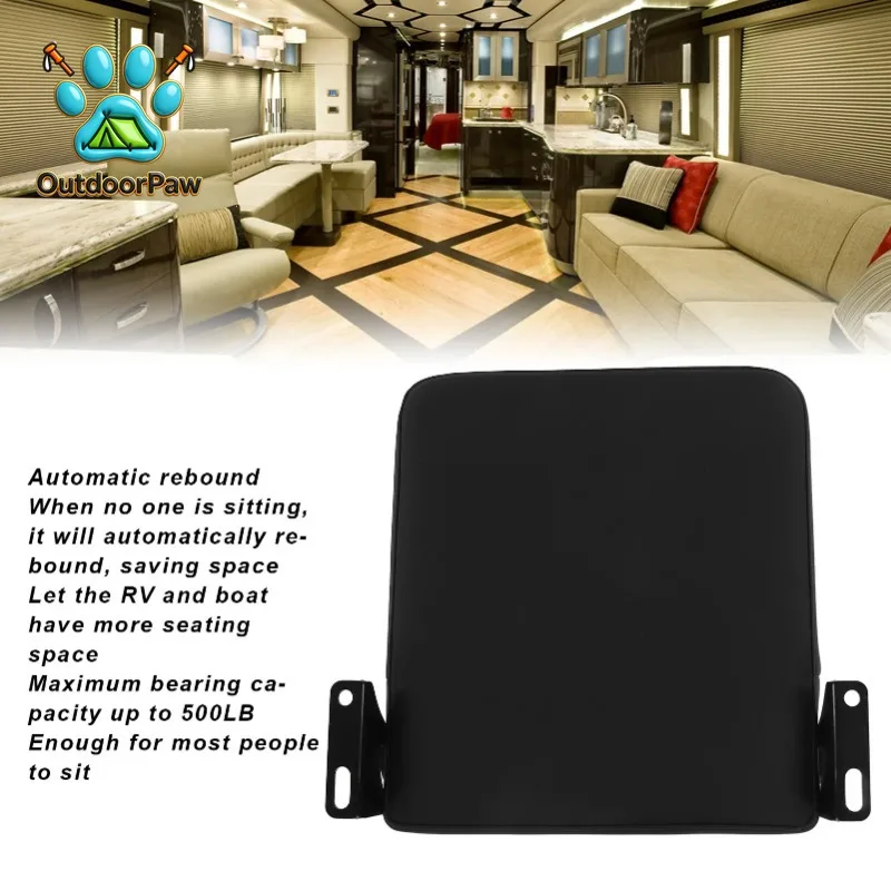 Automatic Rebound Folding Seat 500LB Maximum Load Space Saving Flip Seat for RV Caravan
