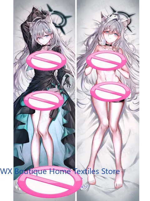 

Dakimakura Blue Archive Pillowcase Sunaookami Shiroko Fox Ears Sexy Full Body Pillow Case Cushion Cover