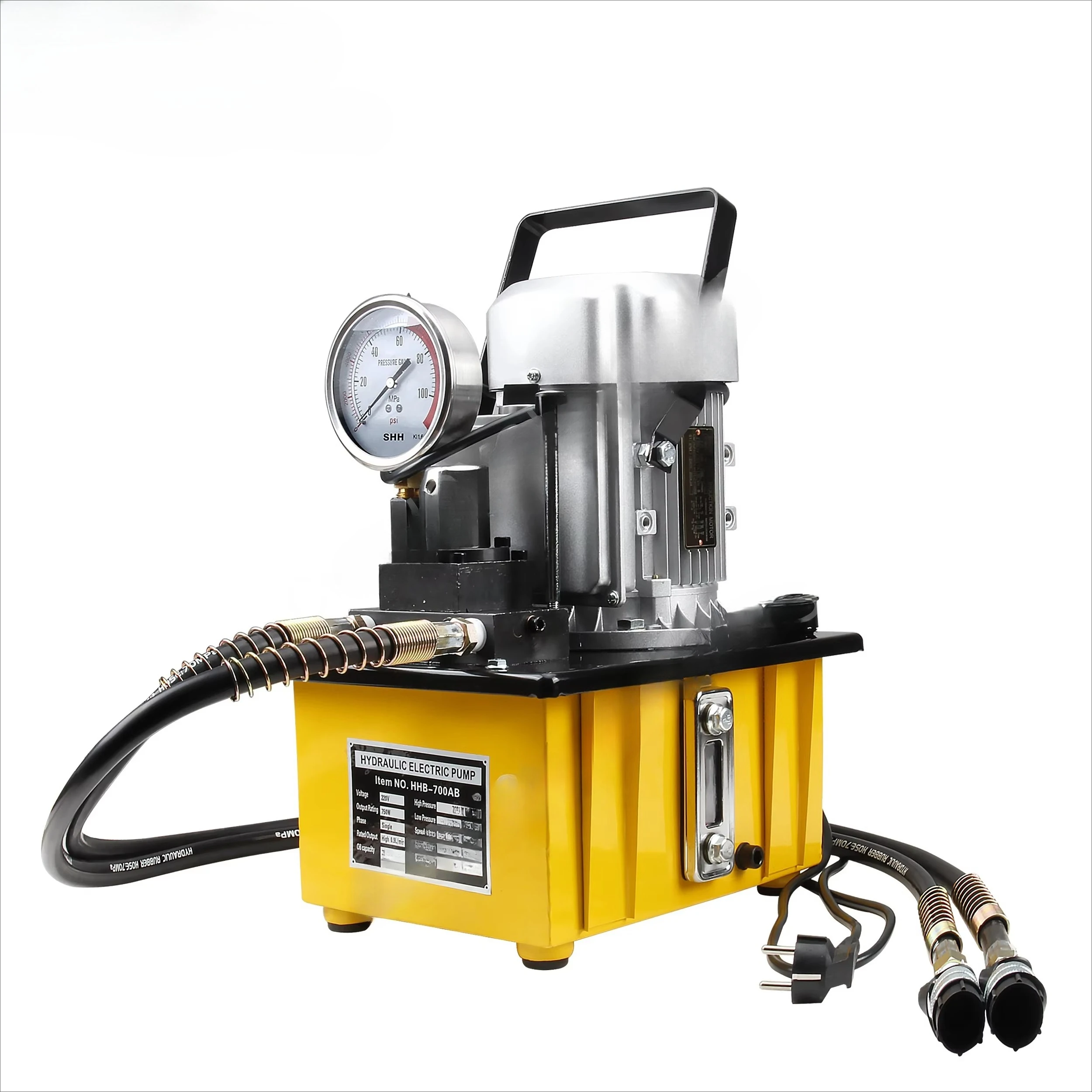HHB-700AB Dubbelwerkende hydraulische elektrische pomp 700 bar hydraulische pomp
