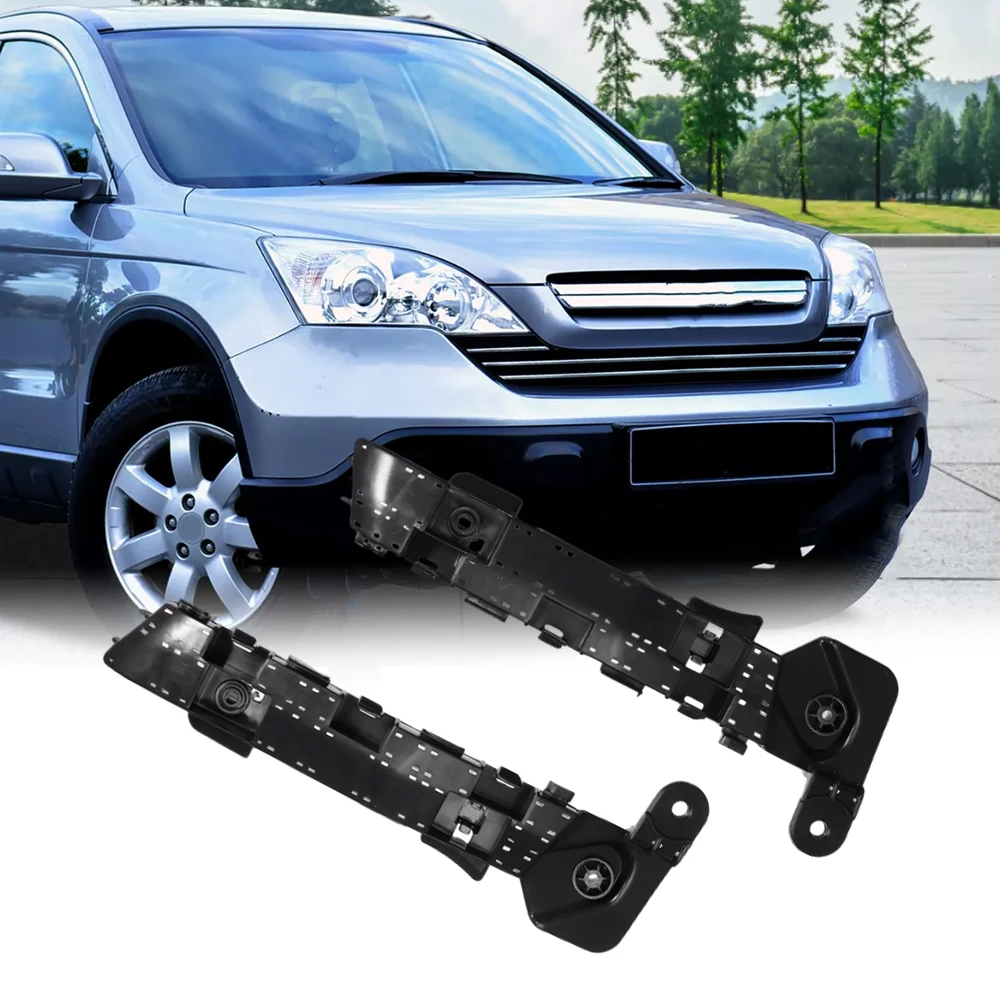 For Honda CR-V 2012 2013 2014 2015 2016 Left+Right Car Front Bumper Support Bracket Retainer Black Plastic 71198-T0A-A01