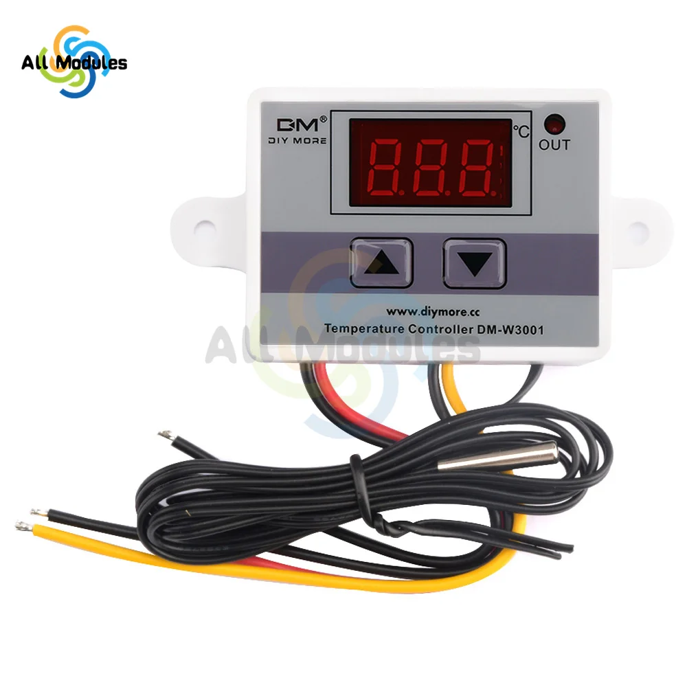 DM-W3001 DM-W3002 W3001 W3002 W3003 Digital LED Temperature Controller DC12V DC24V AC110-220V with Thermostat NTC Sensor Probe