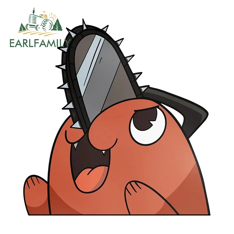 

EARLFAMILY 13 см x 12,3 см для Pochita Peeker аниме автомобильные аксессуары наклейки на багажник мотоцикла наклейка на лобовое стекло водонепроницаемые наклейки