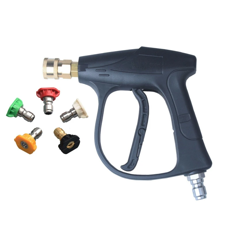 

3/8" Inlet 3000 PSI High Pressure Car Wash Washer Spray Gun 5 Spray Nozzle Tip