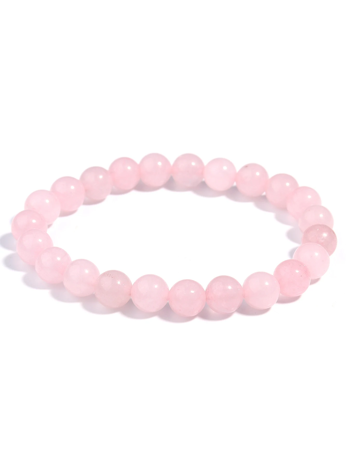 OAIITE Rose Quartz Bracelet Women Natural Crystal Bracelet Yoga Meditation Prayer Charm Reiki Energy Stone Pulse Jewelry Gift