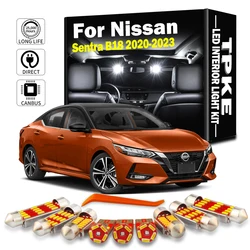 TPKE 9Pcs LED Bulb Interior Reading Map Trunk License Plate Light Kit For Nissan Sentra B18 2020 2021 2022 2023 Car Accessories