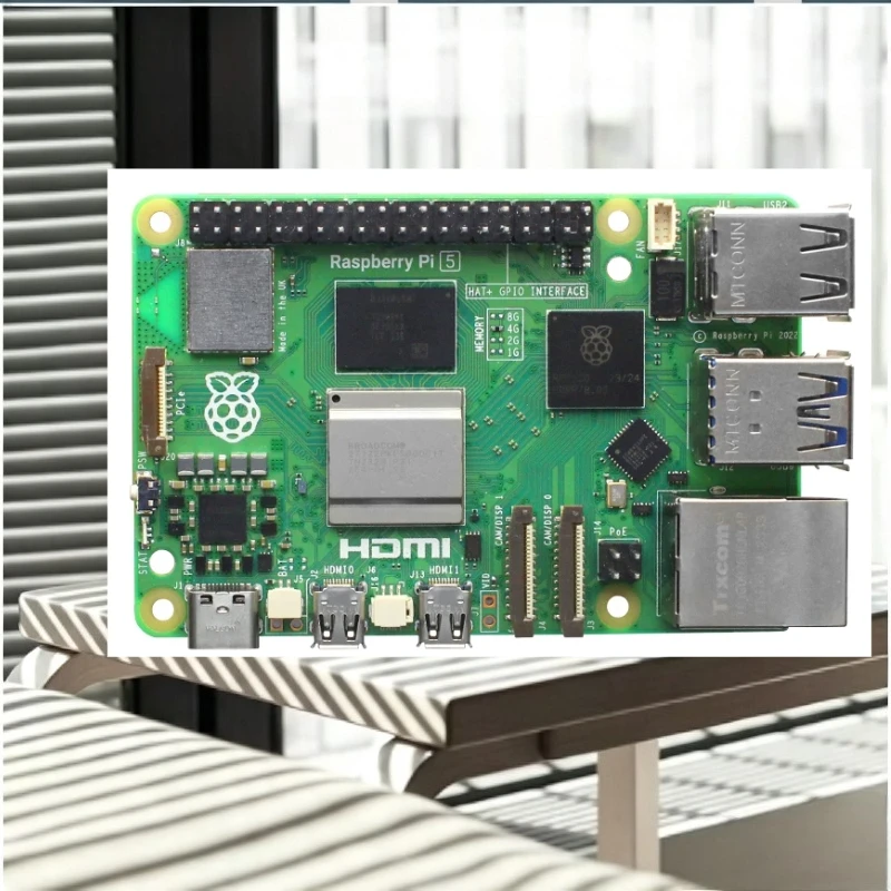 Pi 5 Single Board Computer Kit No SD Card 1/2/4/8GB RAM With PD Power Supply ABS Case Blower Fan For Programming DIY Project