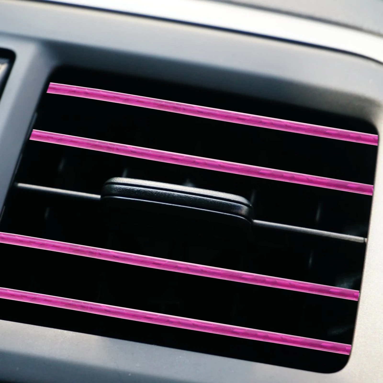 

10Pcs Car Vent Outlet Decorative Trim Strip Rhinestone Clip Conditioning Vent Moulding Clamp Durable Car Supplies