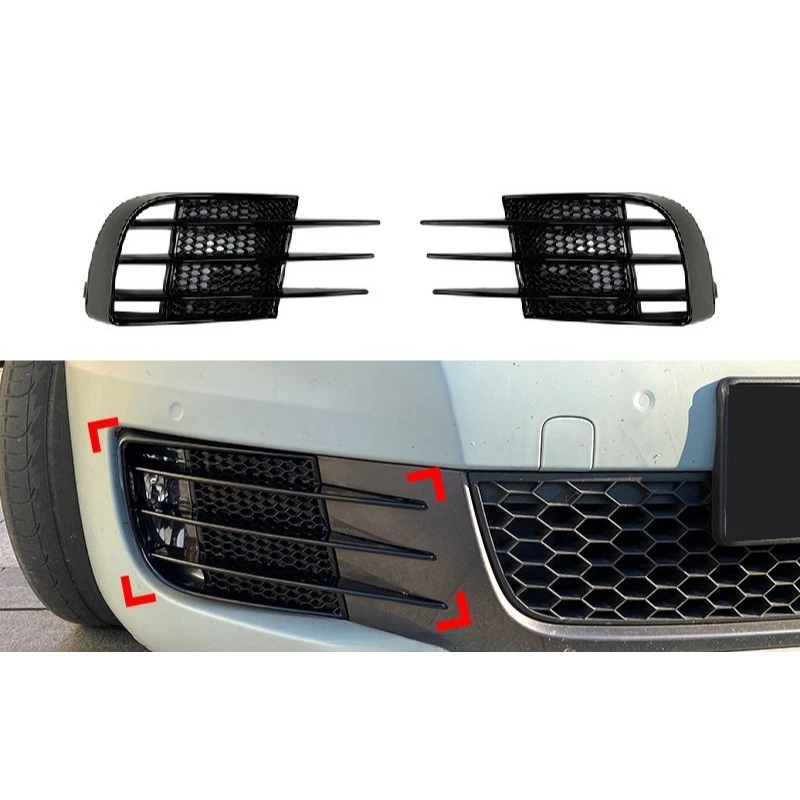 

Fits Volkswagen Golf 6 GTI/GTD 09-12 Front Bumper Fog Light Grille Wind Deflectors Custom Styling Upgrade Modification Accessory