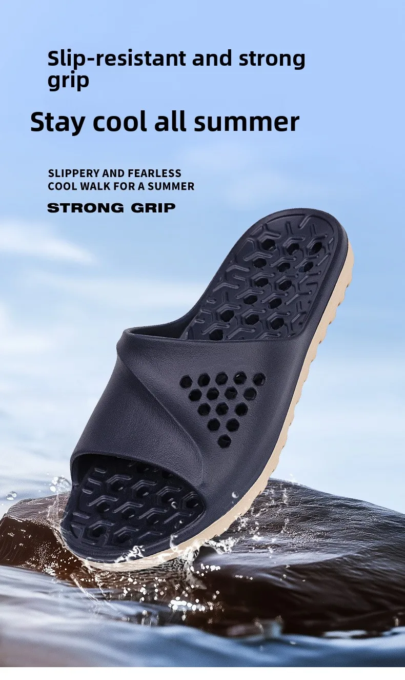 Pantuflas Antideslizantes para Parejas, para Baño, Interior y Exterior, Sandalias Planas de Verano, Pantuflas Suaves de EVA